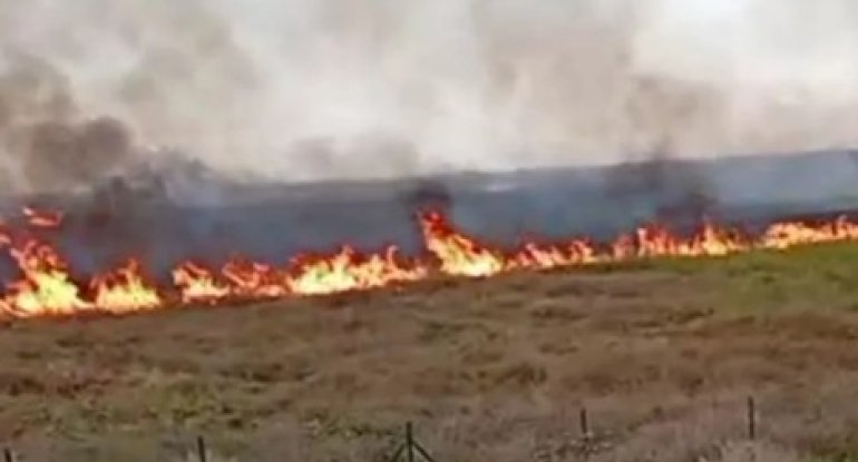 Ağdamda yanğın olan ərazidə mina partlayışları müşahidə olunur