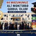Bərdə məktəbinin 44 məzunu ali məktəbə qəbul olub